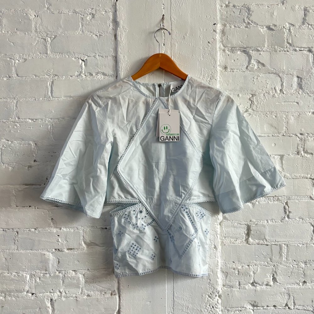 Ganni Broderie Anglaise Shirt